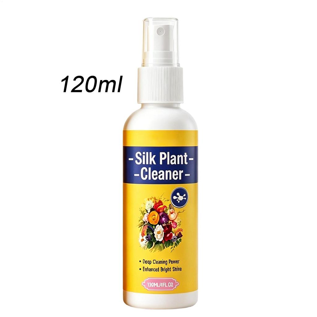 Fake Plant Cleaner 120ml Deep Cleaning Shine Protectant Silk Plant Cleaner Spray No Wipe for Indoor Outdoor Home Office Balcony
