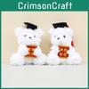 Charming Plush Bear Keychain Soft Short Plush Teddy Bear For Graduation