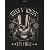 Guns N Roses Unisex Adult Top Hat, Skull & Pistols Las Vegas T-Shirt