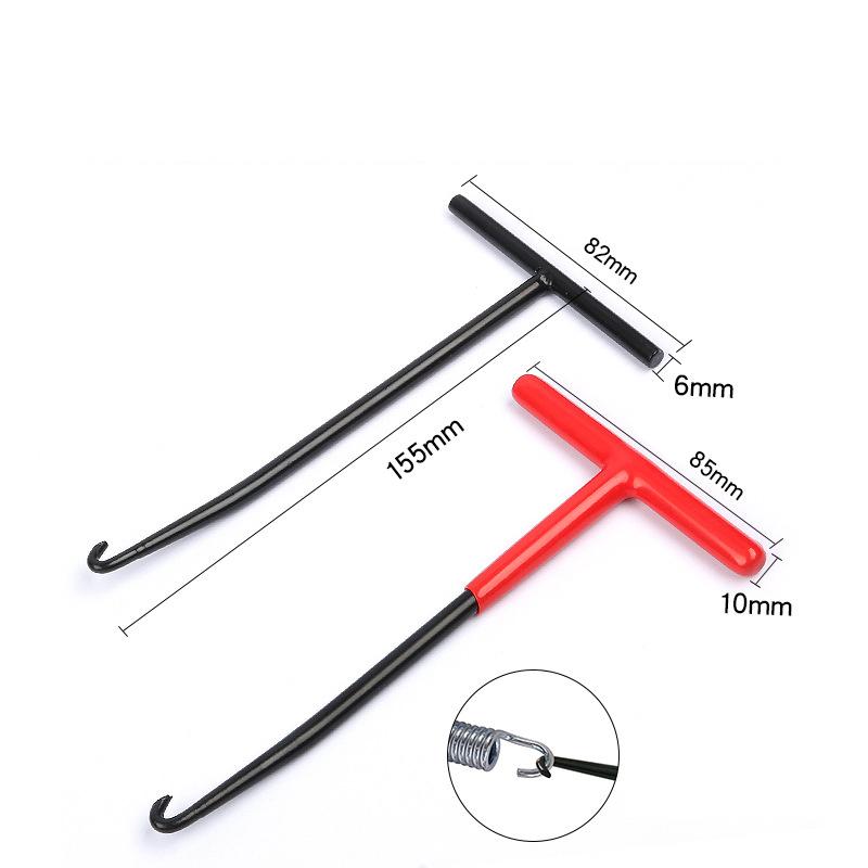 Reparasjonsverktøy for fjerning av fjærer Motorsykkeleksosfjærkrok T-formet håndtak Eksosrør Fjærtrekkermonteringskroker