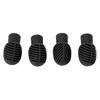 4PCS Drumstick Silent Practice Tip Silicone Stretchable Drum Practice Percussion Tip Black