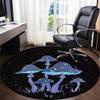 1PC Mushroom Fantasy Office Round Area Rug, Mat Suitable For Office, Under Office Chairs Bedroom Living Room Home Decor, Room Deco