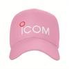 Pc ICOM Ham Radio Logo Polyester Baseball Cap Casual Style Lightweight NonStretch Fabric Panel Unisex Adult Hat