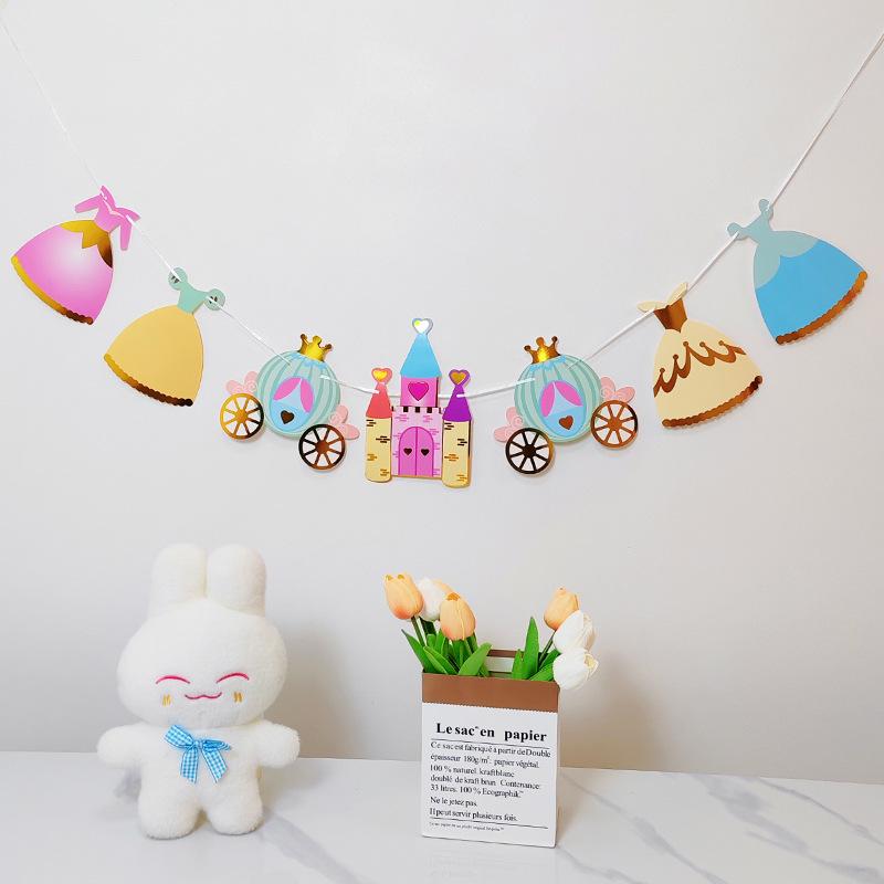 

Красочные флажки «С днем рождения» для фотосессии на первый день рождения ребенка