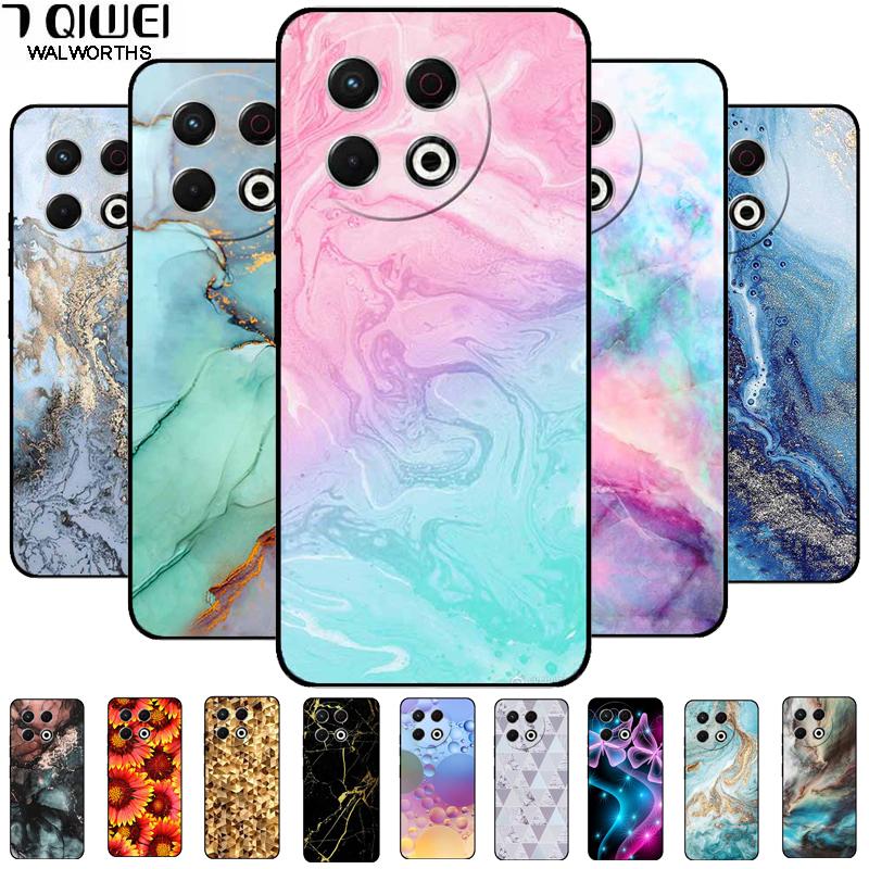 For Tecno Spark 30 Pro Case Marble Painted Silicone Back Cover Cases For KL7 Spark 30 Pro Soft Black Phone Funda Spark 30 Pro 4G