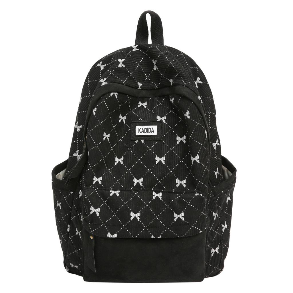 Schoolbag School Bag Junior High School Girl College Student High School Cute Bow Large Capacity Backpack Commuter Travel Backpack