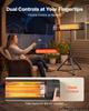 Infrared Heater 2500W Electric Space Heater with Tripod Remote Black, 3 Heat Settings, Panel Control, 24-Hour Timer, Premium PP Material, Even Warmth