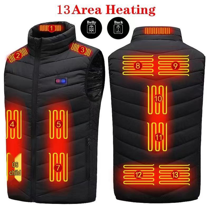 Smart Heating Vest with Graphene Technology – Available In 9, 13, 15, and 17 Heating Areas for Men & Women