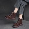 Fashion GKTINOO 4cm Cow Suede Genuine Leather Comfy Booties Spring Winter Plush Women ZIP Autumn Wedge Ankle Loafer Rubber Warm Shoes