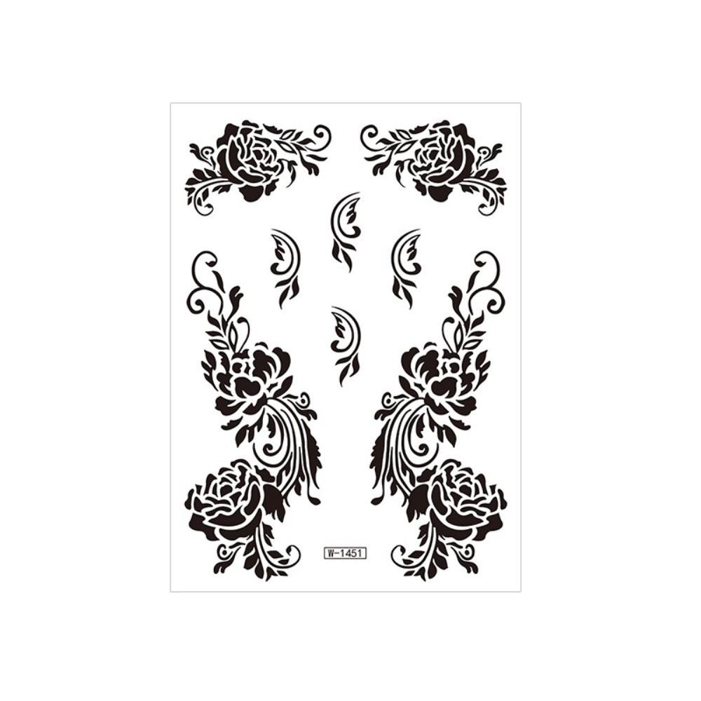 Fake Henna Tattoo Stickers India Mehndi Flower Body Art Sticker  Women/Lady/Girl