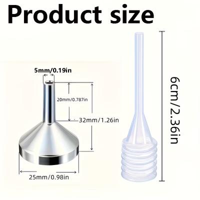 6pcs Metal Funnel and Straw Set for Perfume and Essential Oils, Easy Dispensing and Refilling Tool for Various Liquids