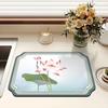 Ancient Style Diatom Mud Absorbent Heat Insulation Mat - Tea Table, Bar Counter, and Kitchen Draining Coaster