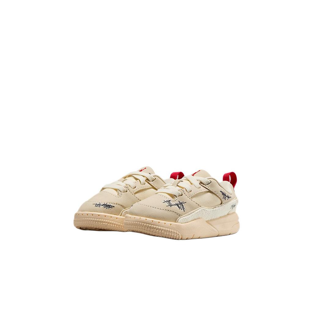 Who Decides War x Air Jordan Jordan Flight Court TD The World Is Your Court - Crèpe Baby Sneakers Cream Coconut-Milk Varsity-Red HQ2959-100