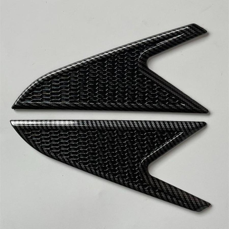 Pair Car Fender Air Vent Sticker Carbon Fiber Look ABS Trim Decoration Universal