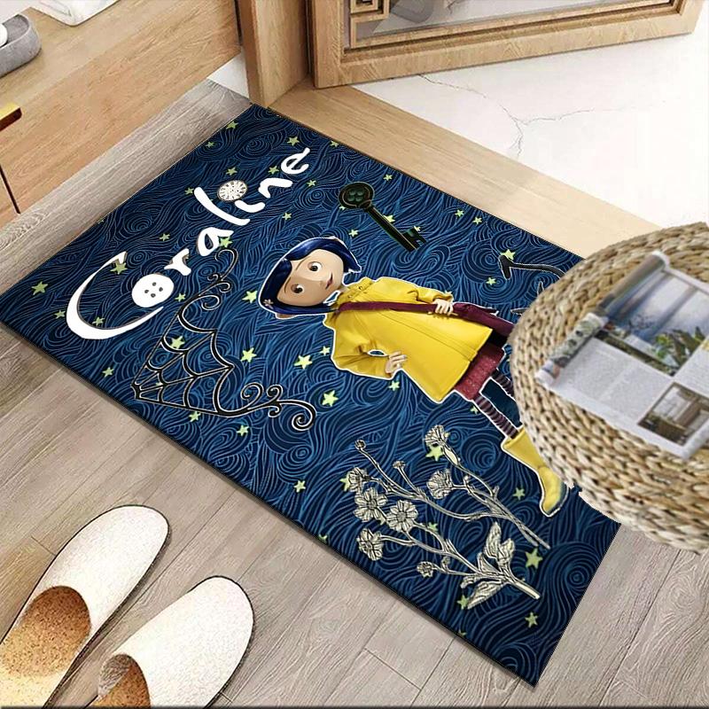 Nighttime Adventure Doll Carpet, Kitchen Rugs, Yoga Mat, Non-Slip Mats, Rug for Bathroom, Living Room bedroom, Camping Rugs Christmas Gift