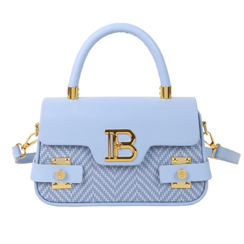 Elegante Retro Strukturierte Quadratische Umhängetasche mit Überschlag mit Schloss