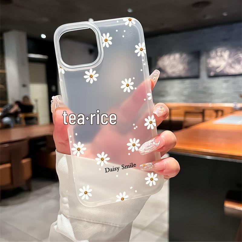 

Белый цветочный мягкий чехол для iPhone 11-16 Pro Max iPhone 13 Pro