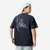Li-Ning Comfortable Casual Simple Moisture-Wicking Printed Drop-Shoulder Loose Short Sleeve T-Shirt Unisex Tops Deep-Dark-Blue AHSV177-4