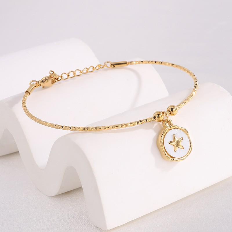 Korean Fashion Titanium Steel Diamond Inlaid Women's Luxury Bracelet