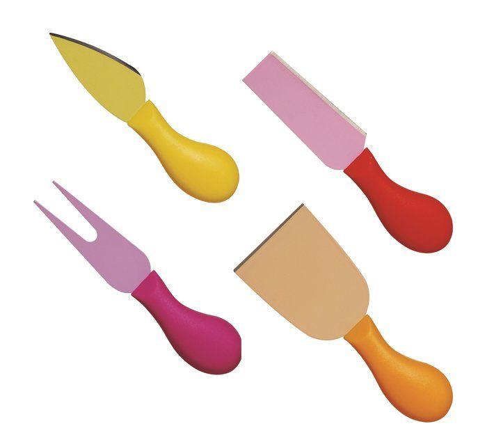 Set de couteaux à fromage - EXCELSA - 38195 - Passion Color - Multicolore - Lame 6 cm