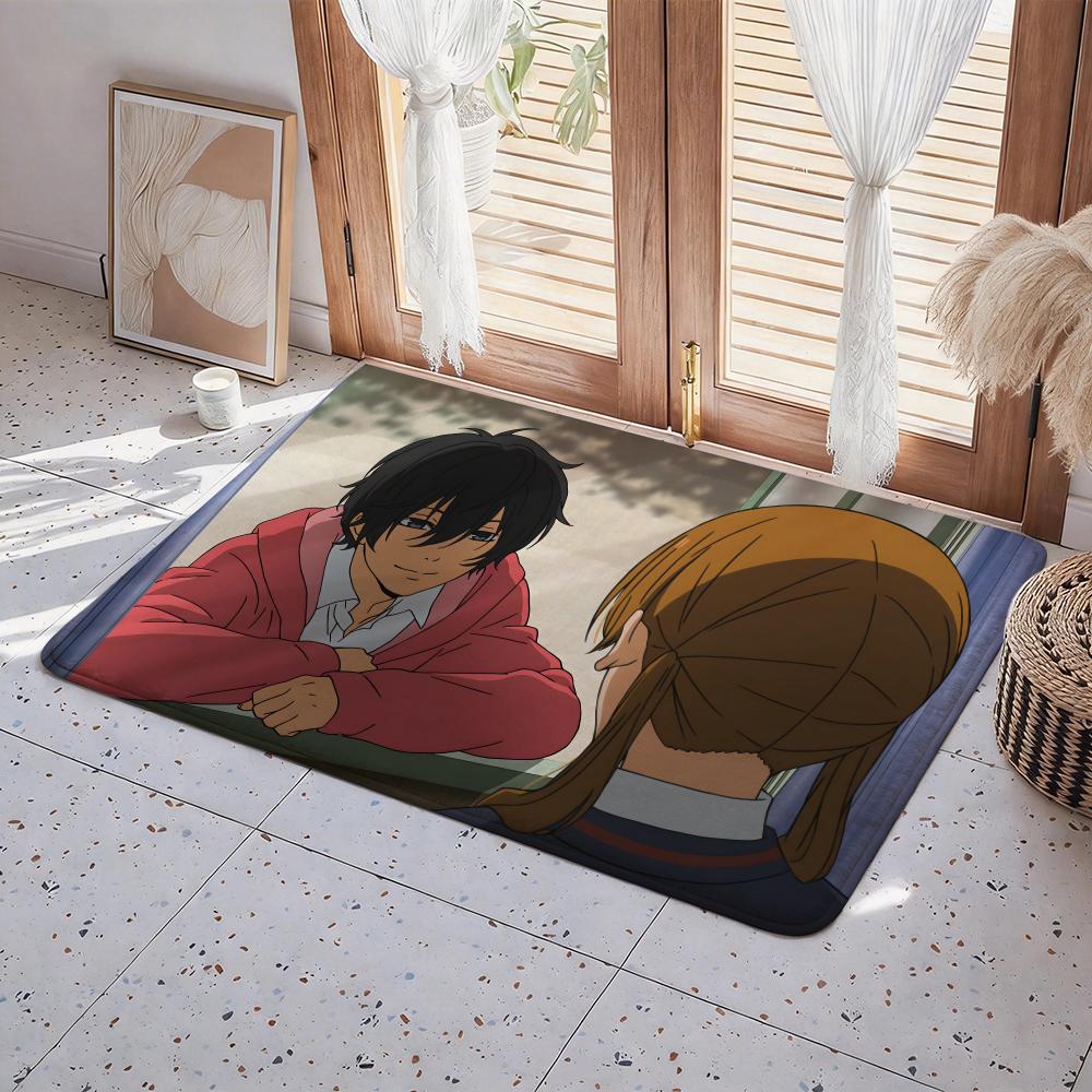 

Anime M My Little Monster Floor Mat Eco Flannel Doormat Non Slip Odorless Indoor Floor Rug Soft Short Plush Home Mat 50x80cm
