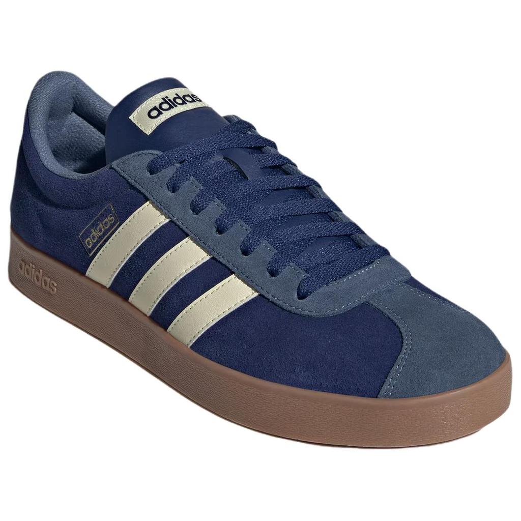 Adidas Vl Court Classic Fashion Comfortable Non-Slip Durable Low-Top Skate Shoes Unisex Sneakers Deep-Blue KK3775