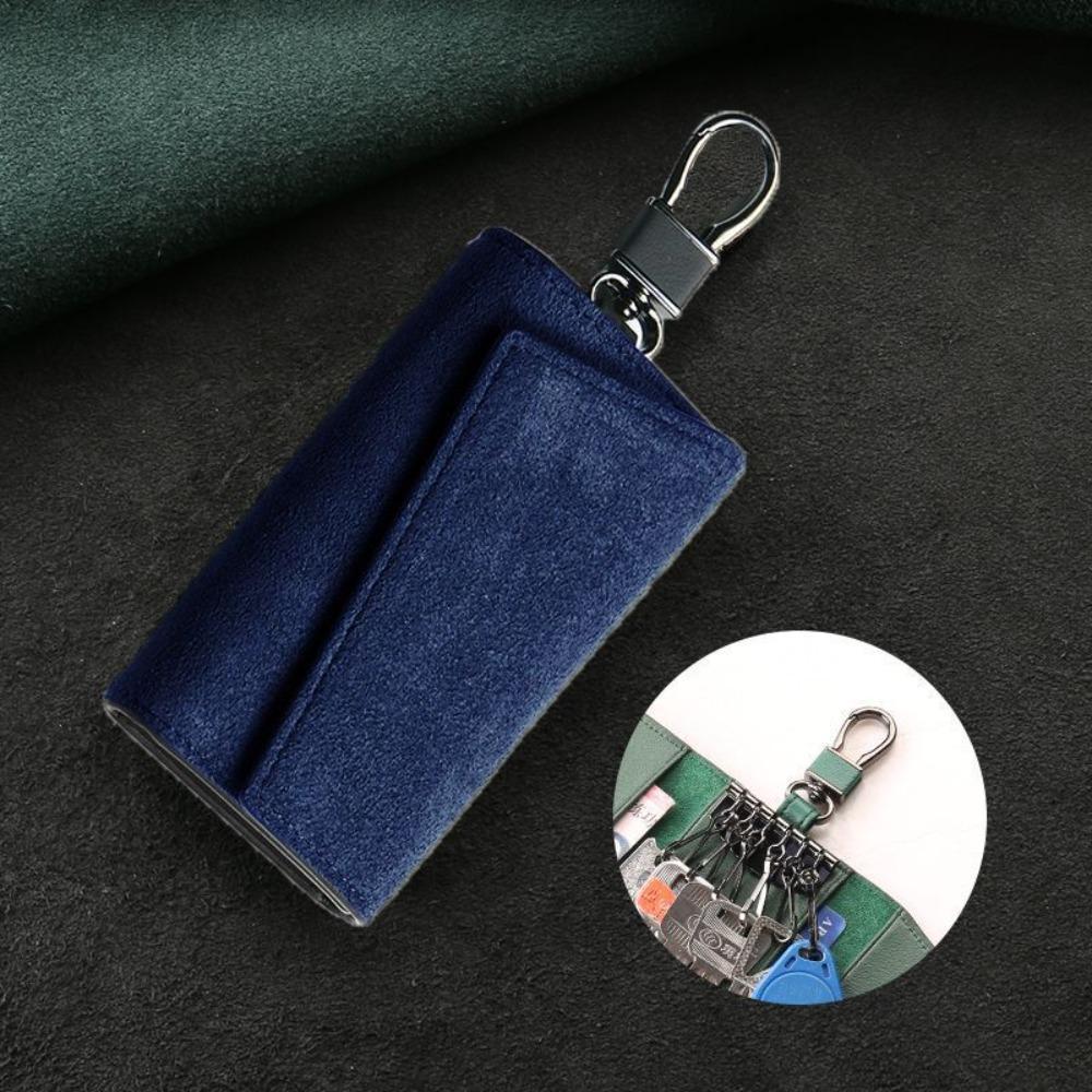 Waterproof Pull Out Keychain Pouch PU Leather PU Key Wallets Key Holder Bag  Key Holder Case