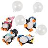 2 Stück Aquarium-Dekorationen Schwimmende Dekorationsfiguren Fischbehälter-Dekor Haushalt Niedliche Pinguin-Figur Fischbehälter
