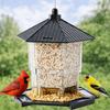 Tower Shape Hanging Bird Feeder Transparent Bird Food Container Bird Food Dispenser  Yard