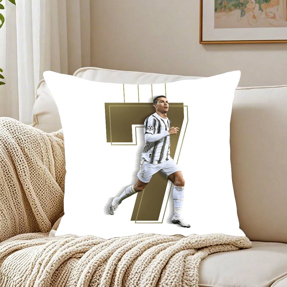 CR7 Cristiano Ronaldo Fall Pillow Case Pattern Printed Pillowcase for Living Room Sofa Cushion Cover & Bedroom Decor