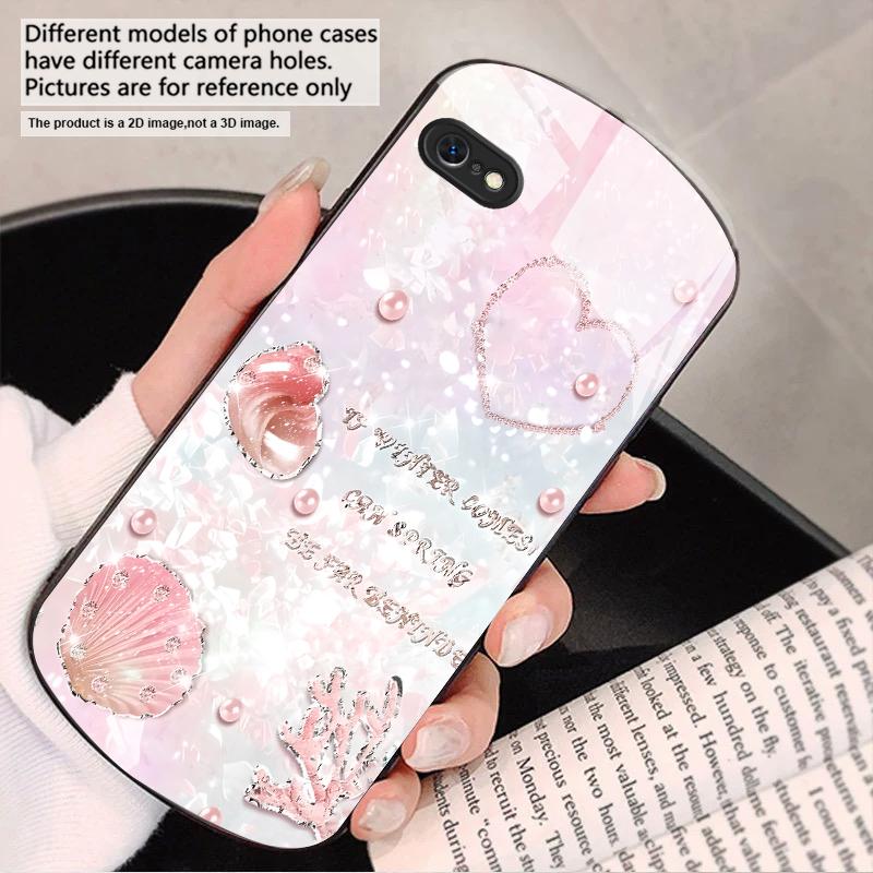 

Beautiful Purple Shell For iPhone 17 16 15 14 13 Plus 12 mini 11 Pro Max XR Xs Max X 7 8 6S 22 20 Elliptical glass phone case iPhone 15 Pro Max