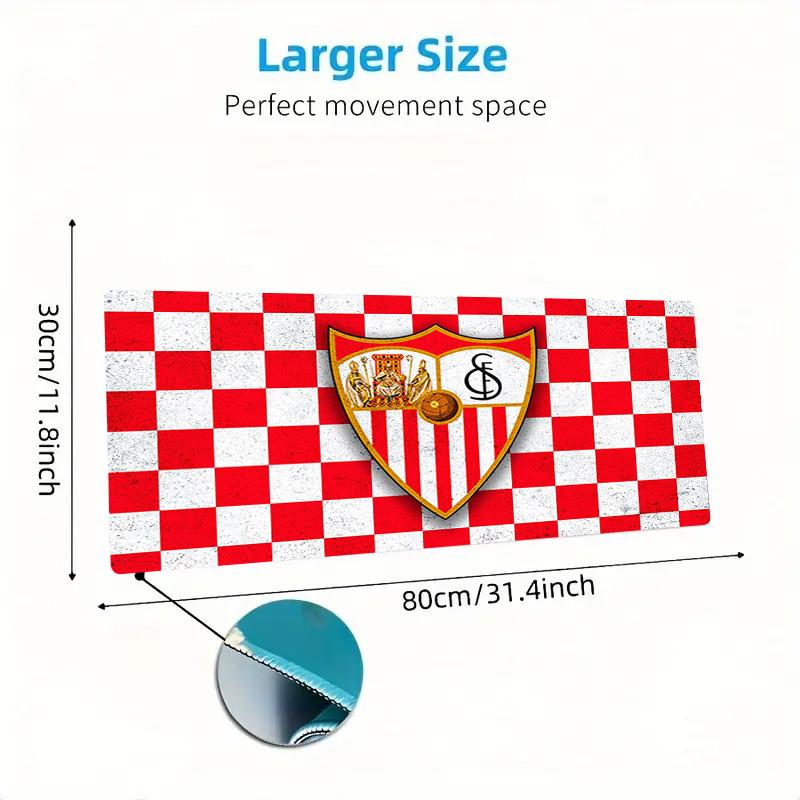 Sevilla FC Color Mouse Pad Large Gaming Table Cushion Non-slip Laptop Tablet Big Mousepad XXL Mat Mini PC Playmat With Lock Edge