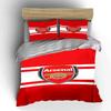 Arsenal-Logo und Streifen. Bettwäsche-Sets Bettbezug-Sets Bettbezüge Kissenbezüge(1*Bettbezug 2*Kissenbezüge ohne Bettdecke)
