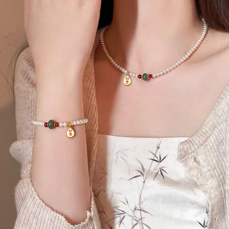 Ruyi pearl necklace women's high-end clavicle chain temperament neck chain accessories