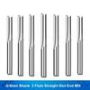 4/6mm Shank 2 Flute End Mill Tungsten Carbide CNC Router Bit Straight Slot Milling Cutter