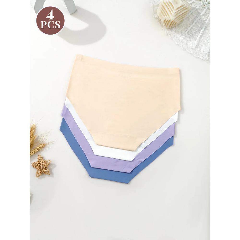 4 Pack Breathable Bikini Briefs Set, Comfortable Panties Daily Wear, Women's Underwear & Lingerie
