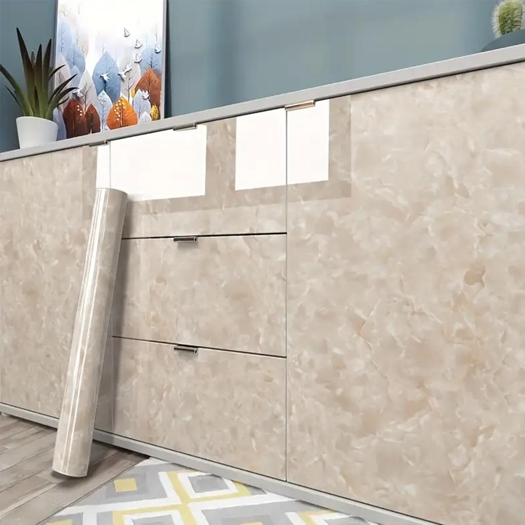 Modern Marble Pvc Do-It-Yourself Self Adhesive Wall Cover Decors Bathroom Kitchen Cabinets Wall Contact Paper Vinyl Water-Repellent Wall Stickers