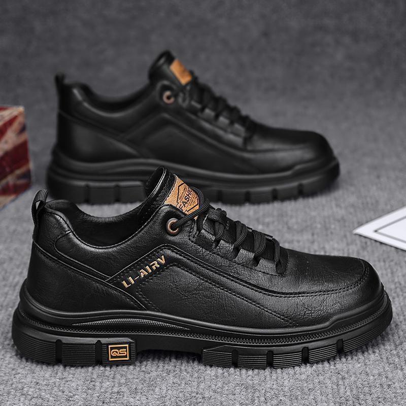 

Men s shoes sports and leisure board shoes thick-soled low-top Martin boots men s inner height-increasing small white tide shoes 39 чорний