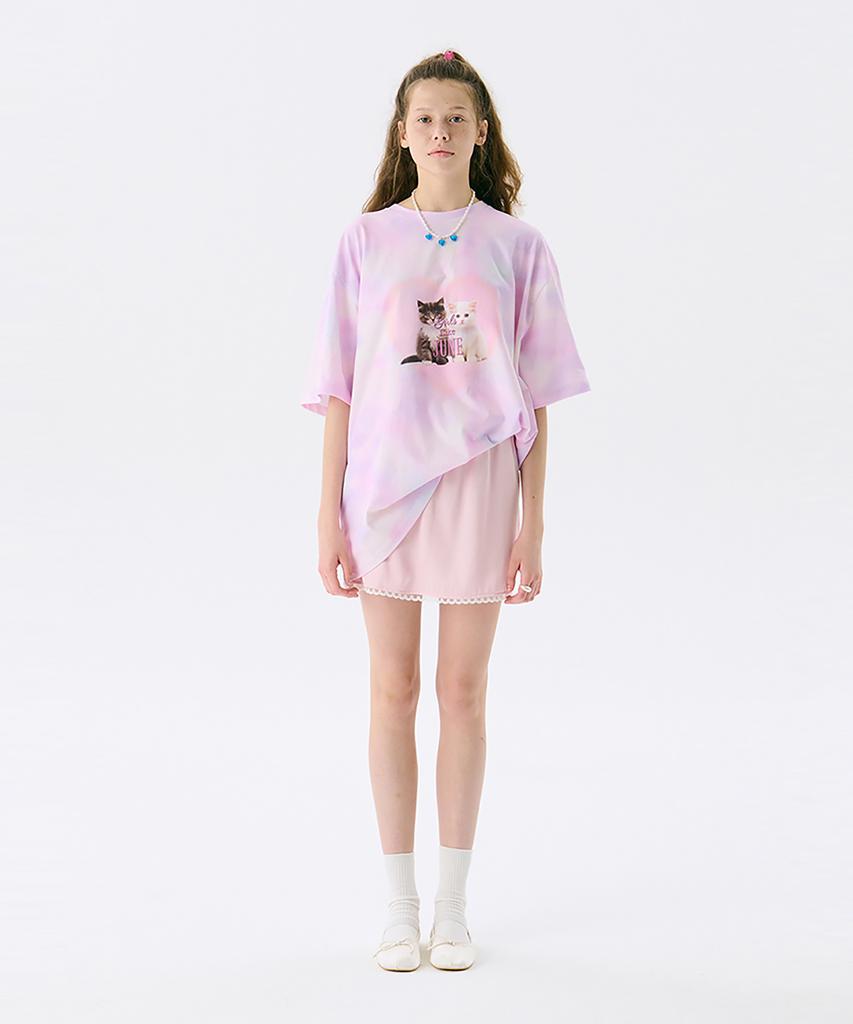 Jun Jun Space Lace Mini Skirt_Light Pink
