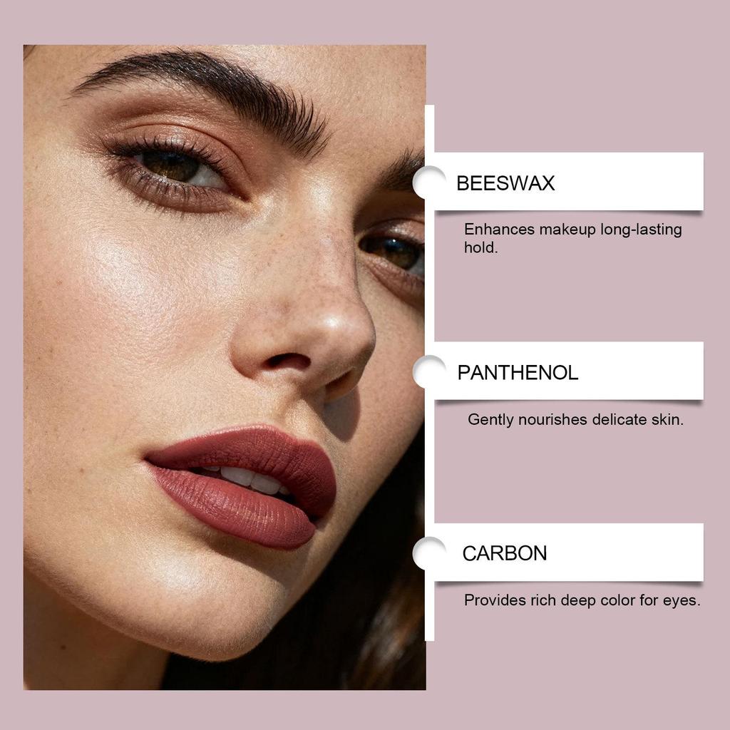 Zephoco Black Honey Eye & Lip Set: Moisturizing Glossy Lipstick & Eyelash Curler Beauty Kit