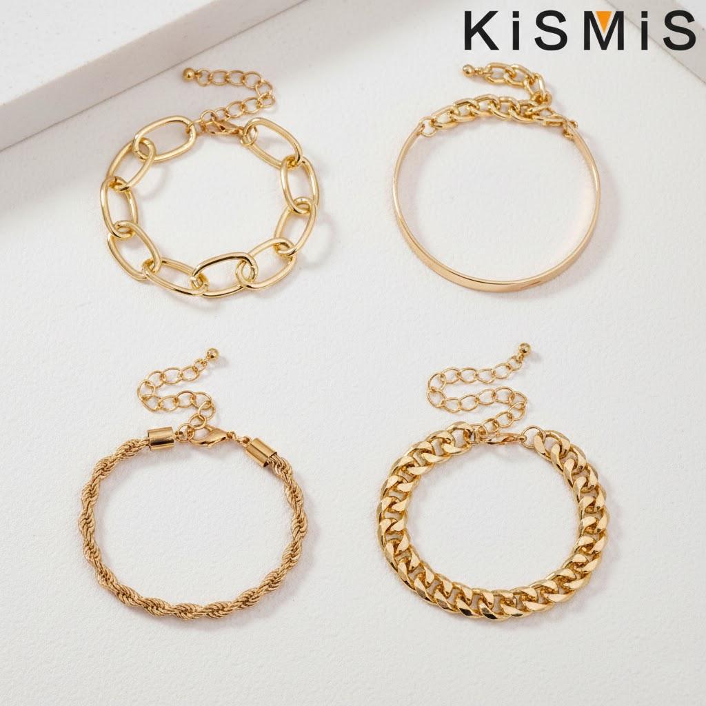 

Chunky Bangle Bracelets for Women Link Chain Minimalist Bracelet Cuban Chain Stackable Bracelets Trendy Jewelry золотий