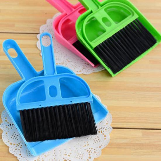 Mini Plastik Weich Tragbare Handbürste Reinigung Kehrschaufel Tastaturreiniger für Schreibtisch