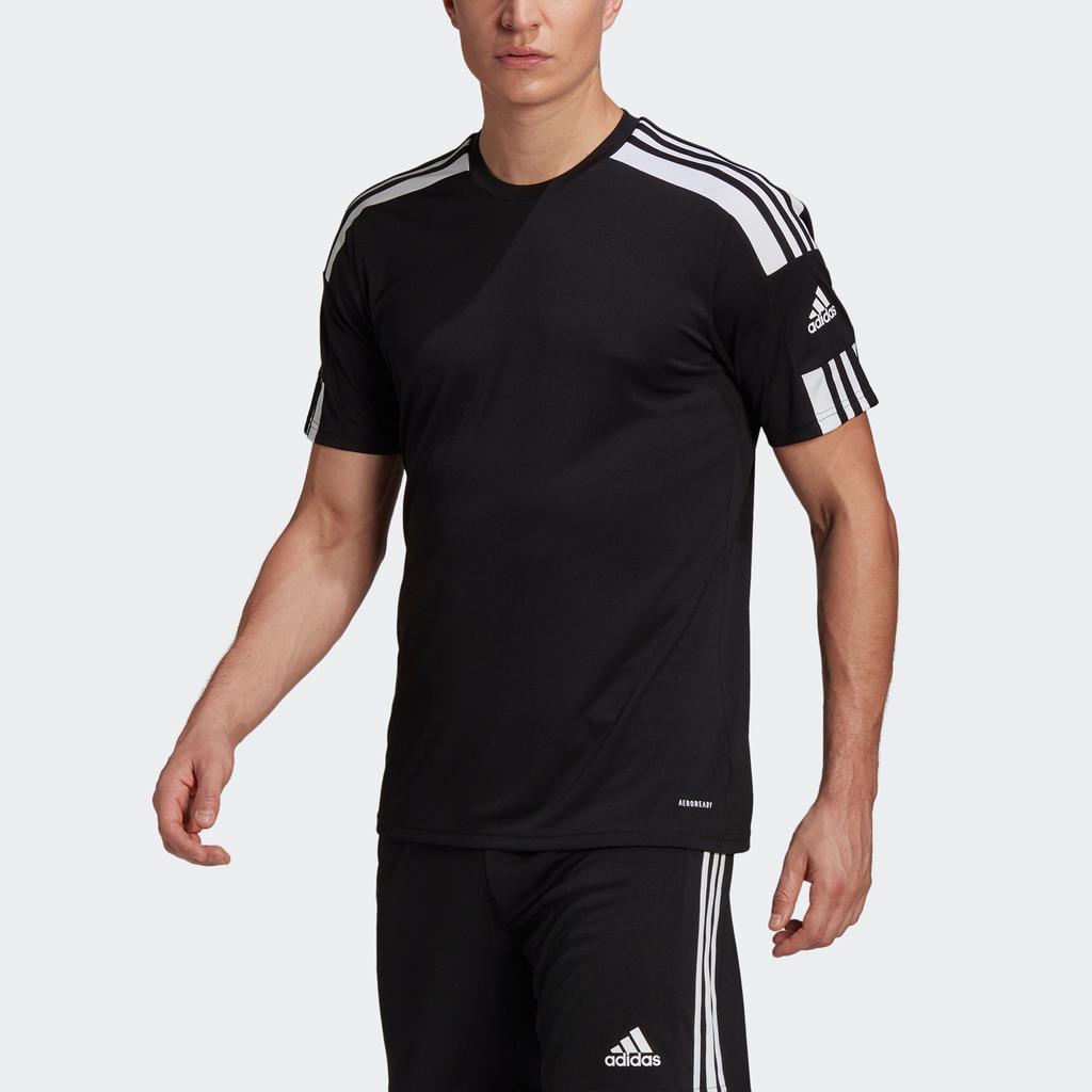adidas Squad 21 Jsy SS Casual Soccer Short Sleeve Jersey T-Shirt Men Tops Black GN5720