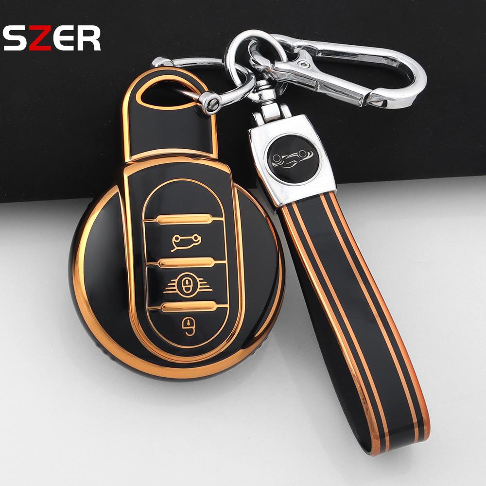 For Bmw Mini Cooper S One Jcw F54 F55 F56 F57 F60 Clubman Countryman Auto New Tpu Key Fob Case Cover Protection Fob Keychain