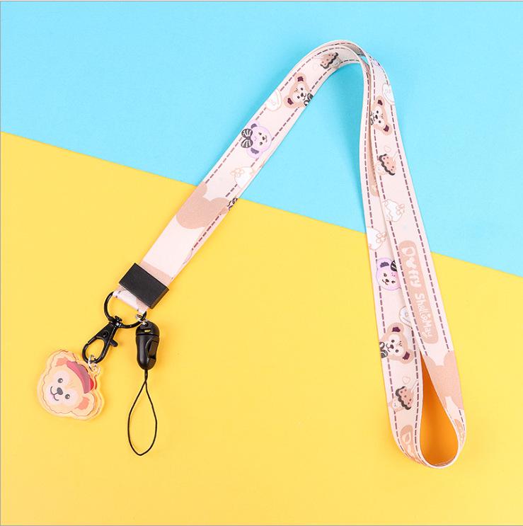 Creative Cartoon Phone Case Lanyard with Acrylic Pendant Keychain - Trendy Neck Hanging Accessory for Women