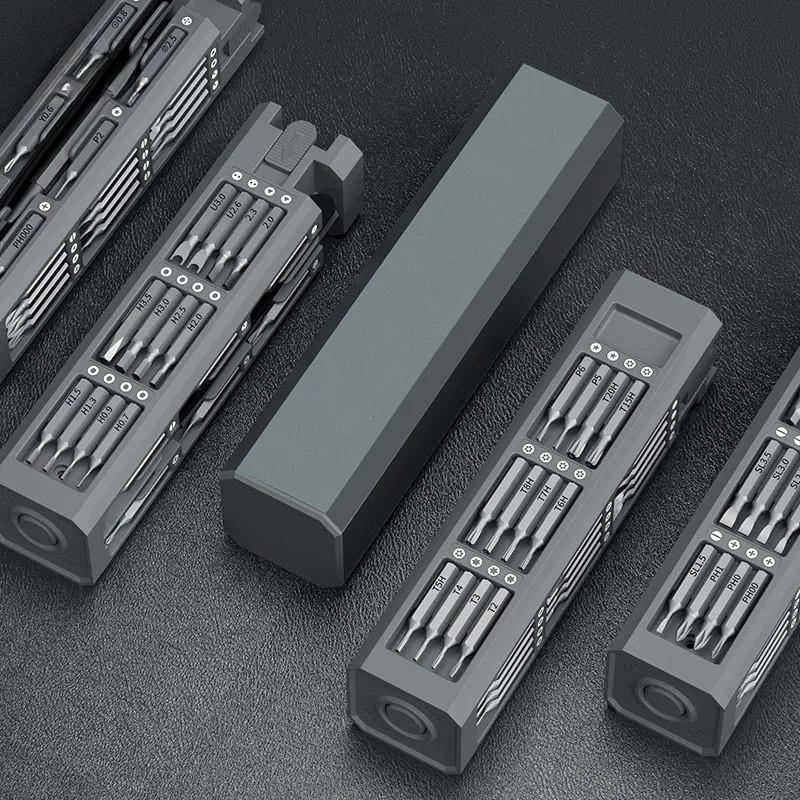 Zestaw 44 w 1 cichych wkrętaków, domowy zestaw wkrętaków precyzyjnych, zestaw narzędzi do naprawy, wielofunkcyjny, wysoki moment obrotowy