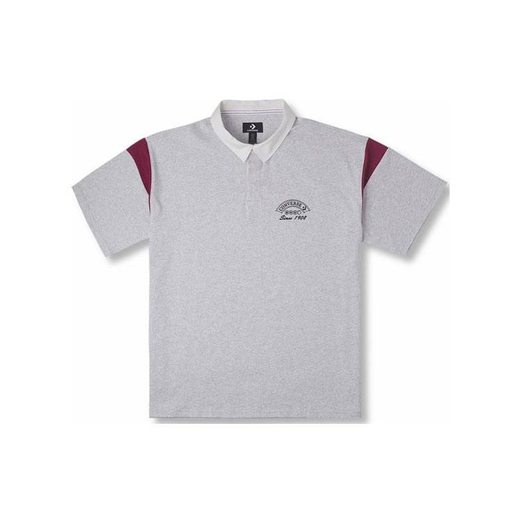 Converse Retro Polo Shirt Asia Sizing Grey Men s 10026173-A02 L