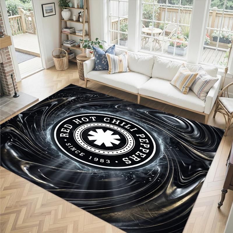 Red Hot Chili Peppers Design Crystal Velvet Carpet Cozy Non?Slip Printed Rug For Bedroom Living Room Entrance
