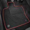 [SP] KL; FI015 Red Velour Car Mat Set for Fiat Albea 2002-2010, Fiat Grande Punto 2005-2012, Fiat Linea 2007-2015, Red Piping