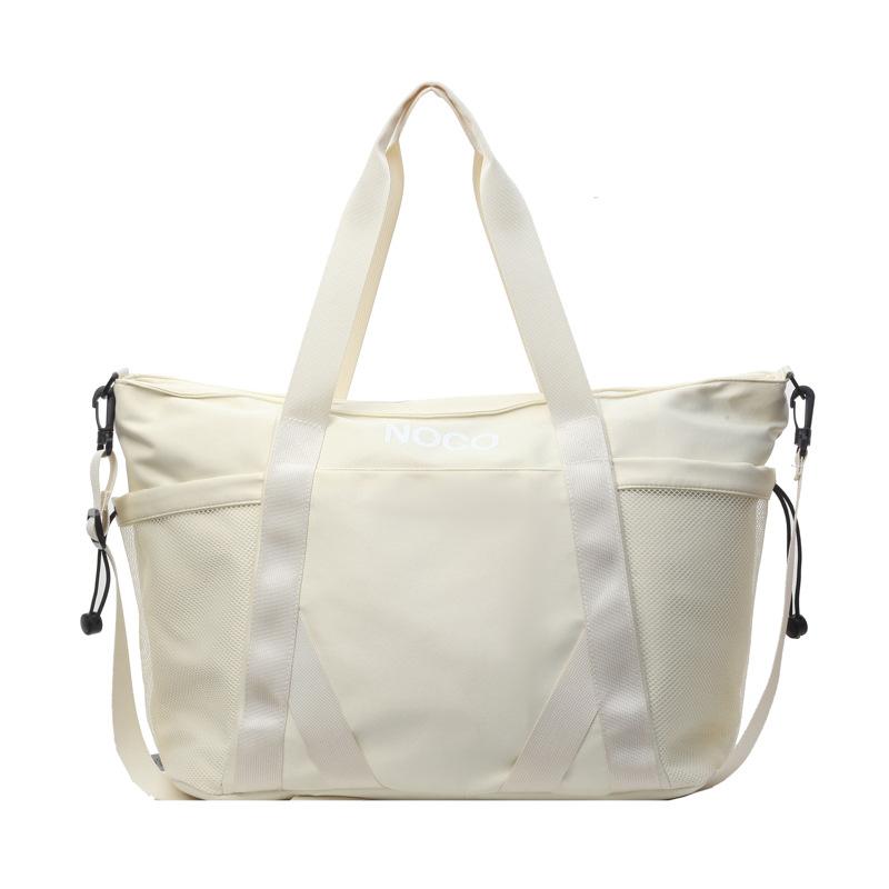 

Дорожная сумка Мужская и женская портативная сумка для багажа Большая вместительная спортивная сумка для фитнеса Сумка для хранения на открытом воздухе бежевый